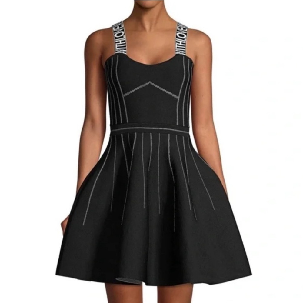 NEW Maje With Love Reversible Black White Scuba Dress Sz 3 Large Worn Once